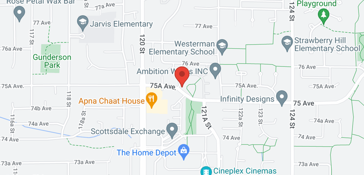 map of 104 12125 75A AVENUE